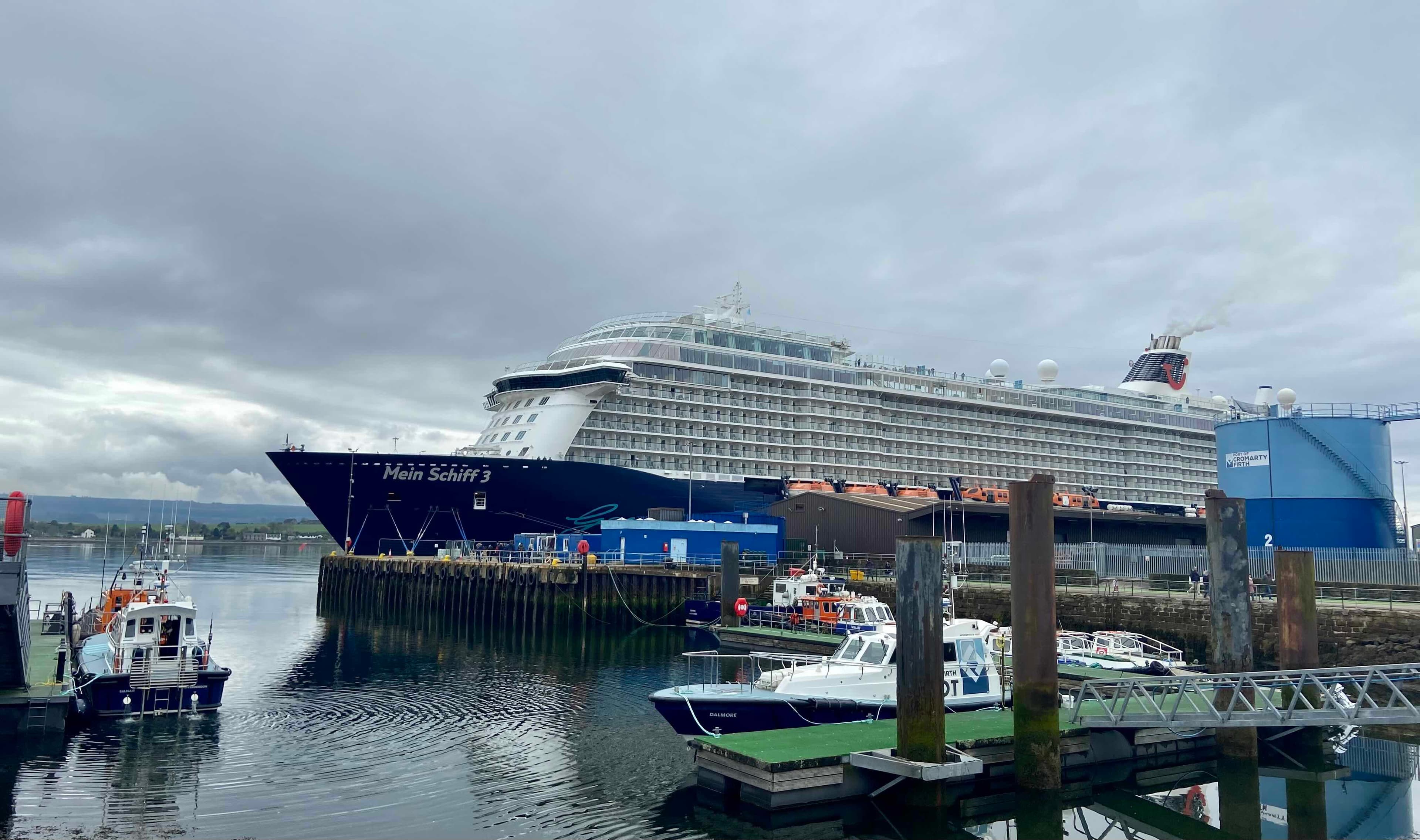 Cruise ship in Scottish port